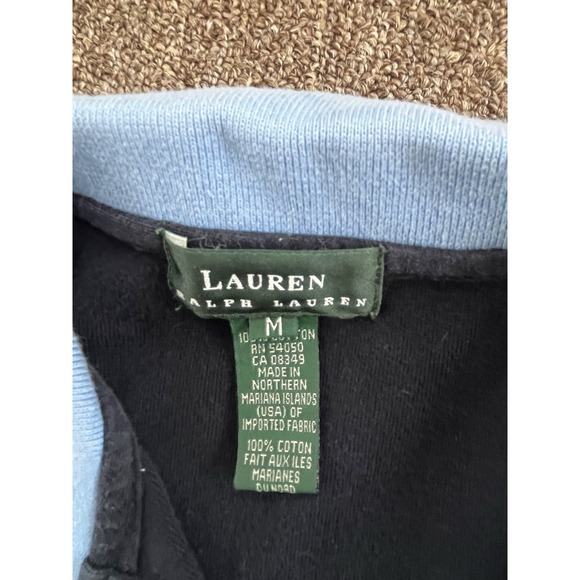 Lauren Ralph Lauren Womens Navy Sleeveless Polo Shirt Size Medium - Picture 3 of 6
